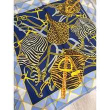 Gucci Authentic Vintage Designer Headscarf, Equestrian Animal Print-Designer headscarf-The Little Tichel Lady