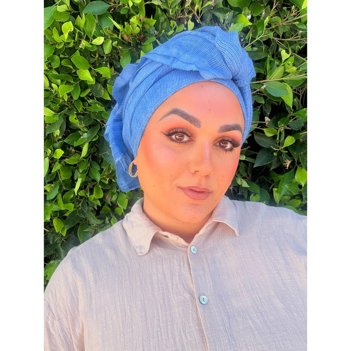 The Lived-In Headwrap - Denim-Long Wrap-The Little Tichel Lady