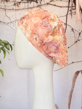 Embellished Hat - Size #1 Peach Textured Print
