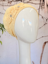 Embellished Hat - Size #1 Yellow Lace