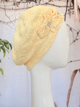 Embellished Hat - Size #1 Yellow Lace