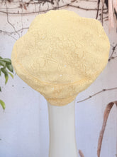 Embellished Hat - Size #1 Yellow Lace