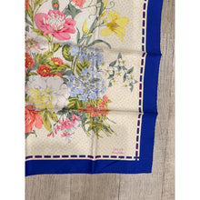 Gucci Authentic Vintage Designer Headscarf, Blue Flora Print-Designer headscarf-The Little Tichel Lady