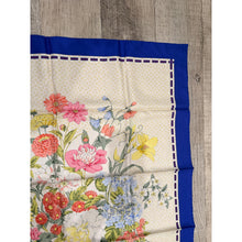 Gucci Authentic Vintage Designer Headscarf, Blue Flora Print-Designer headscarf-The Little Tichel Lady