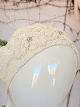 Embellished Hat - Size #1 Cream Lace