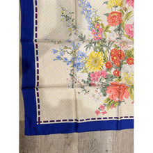 Gucci Authentic Vintage Designer Headscarf, Blue Flora Print-Designer headscarf-The Little Tichel Lady