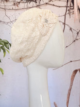 Embellished Hat - Size #1 Cream Lace