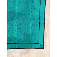 YSL Authentic Vintage Designer Headscarf, Emerald Monogram-Designer headscarf-The Little Tichel Lady