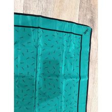 YSL Authentic Vintage Designer Headscarf, Emerald Monogram-Designer headscarf-The Little Tichel Lady