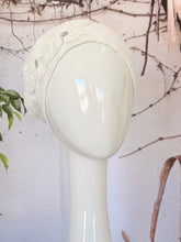 Embellished Hat - Size #1 Off-White Lace