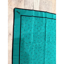 YSL Authentic Vintage Designer Headscarf, Emerald Monogram-Designer headscarf-The Little Tichel Lady