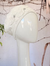 Embellished Hat - Size #1 Off-White Lace