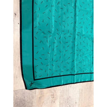 YSL Authentic Vintage Designer Headscarf, Emerald Monogram-Designer headscarf-The Little Tichel Lady