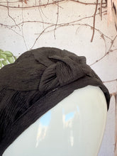 Embellished Hat - Size #2 Black Textured