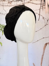 Embellished Hat - Size #2 Black Textured