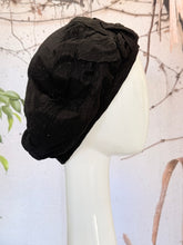 Embellished Hat - Size #2 Black Textured