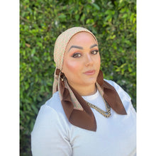Chanel Authentic Designer Headscarf, Monogram Print-Designer headscarf-The Little Tichel Lady