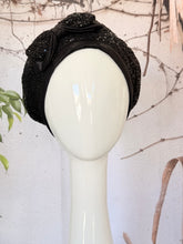 Embellished Hat - Size #2 Black Lace