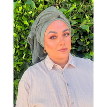 The Lived-In Headwrap - Olive-Long Wrap-The Little Tichel Lady