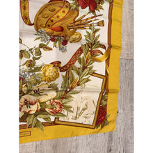 Ferragamo Authentic Vintage Designer Headscarf, Flowers & Drawings-Designer headscarf-The Little Tichel Lady