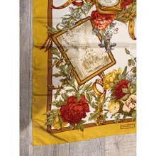 Ferragamo Authentic Vintage Designer Headscarf, Flowers & Drawings-Designer headscarf-The Little Tichel Lady