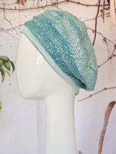 Embellished Hat - Size #2 Turquoise Lace