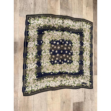 YSL Authentic Designer Headscarf, Navy Floral-Designer headscarf-The Little Tichel Lady