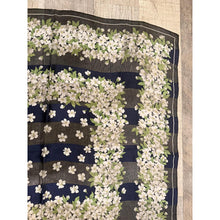 YSL Authentic Designer Headscarf, Navy Floral-Designer headscarf-The Little Tichel Lady