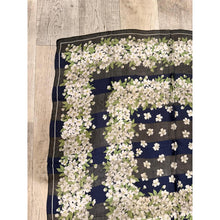 YSL Authentic Designer Headscarf, Navy Floral-Designer headscarf-The Little Tichel Lady