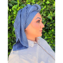 The Lived-In Headwrap - Navy-Long Wrap-The Little Tichel Lady