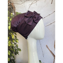 Embellished Slip-on Hat w/ Velcro - Purple-Hat-The Little Tichel Lady