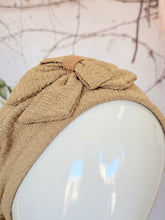 Embellished Hat - Size #2 Beige Bow