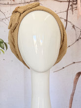 Embellished Hat - Size #2 Beige Bow
