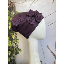 Embellished Slip-on Hat w/ Velcro - Purple-Hat-The Little Tichel Lady