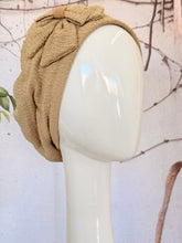 Embellished Hat - Size #2 Beige Bow
