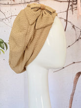Embellished Hat - Size #2 Beige Bow