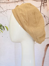Embellished Hat - Size #2 Beige Bow