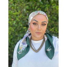 Gucci Authentic Designer Headscarf, Green Flora Print-Designer headscarf-The Little Tichel Lady