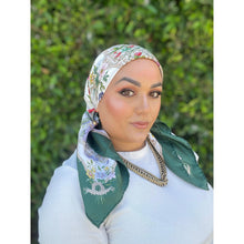 Gucci Authentic Designer Headscarf, Green Flora Print-Designer headscarf-The Little Tichel Lady