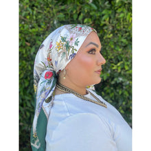 Gucci Authentic Designer Headscarf, Green Flora Print-Designer headscarf-The Little Tichel Lady