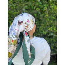 Gucci Authentic Designer Headscarf, Green Flora Print-Designer headscarf-The Little Tichel Lady