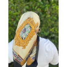 Dior Authentic Designer Headscarf, Baroque Print-Designer headscarf-The Little Tichel Lady