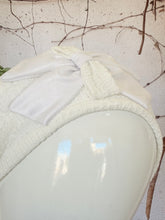 Embellished Hat - Size #2 Off-White Bow