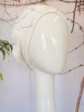 Embellished Hat - Size #2 Off-White Bow