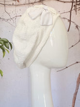 Embellished Hat - Size #2 Off-White Bow