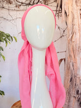 Turkish Cotton Textured NON-SLIP Print Pretied w/ Long Tails - Barbie Pink