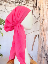 Turkish Cotton Textured NON-SLIP Print Pretied w/ Long Tails - Beautiful Pink