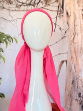 Turkish Cotton Textured NON-SLIP Print Pretied w/ Long Tails - Beautiful Pink