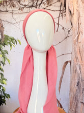 Turkish Cotton Textured NON-SLIP Print Pretied w/ Long Tails - Classic Pink