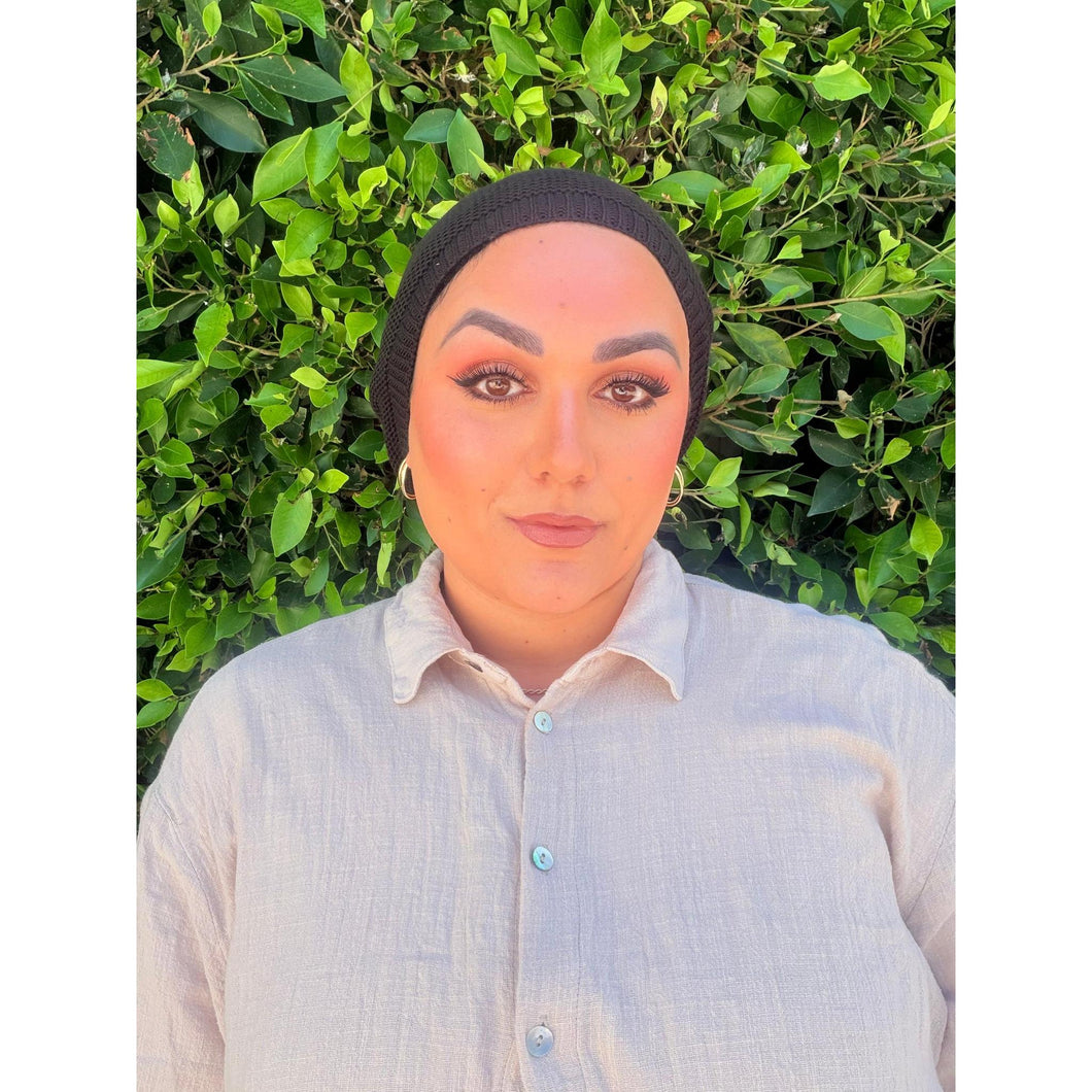 The Barely-There Beret - Black-Beret-The Little Tichel Lady